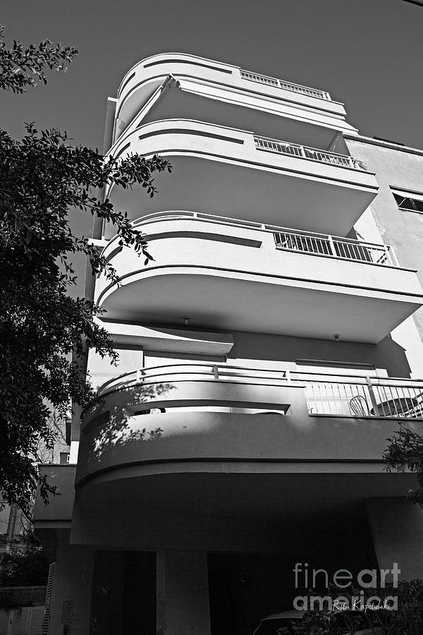 bauhaus building black and white