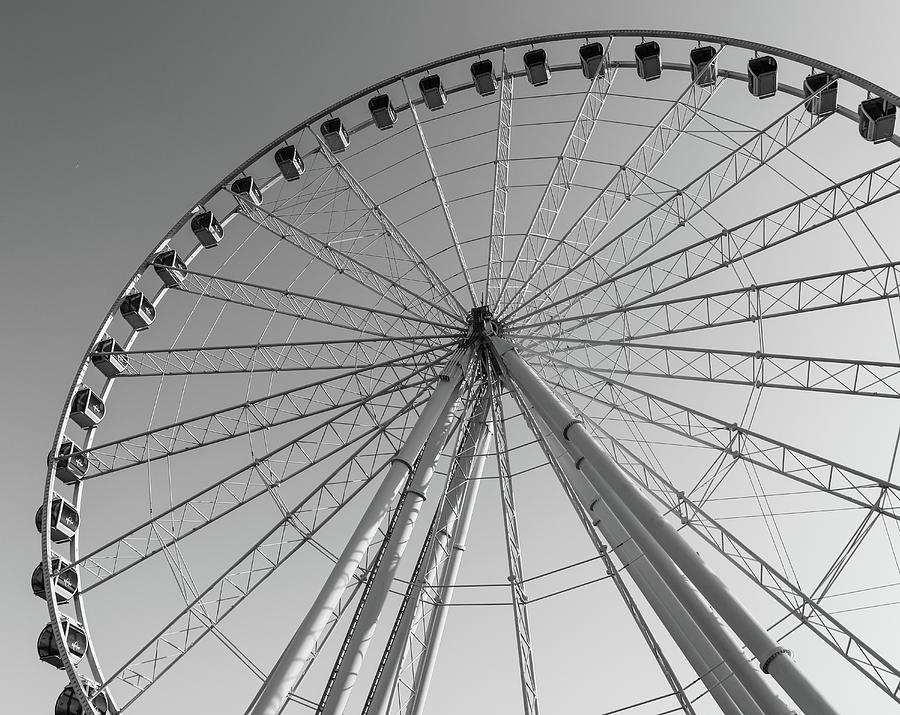 Black And White SkyWheel Photograph by Dan Sproul