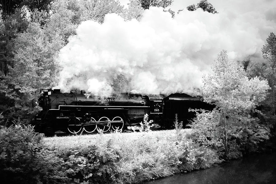 Black and White Train Photograph by Michelle Wittensoldner