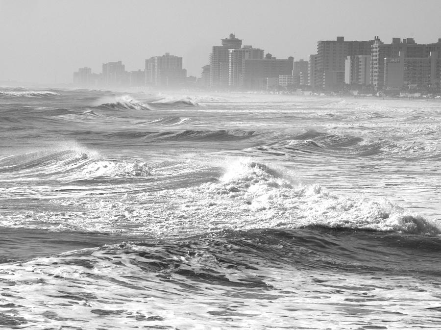 Black and White Waves Photograph by Emery Graham