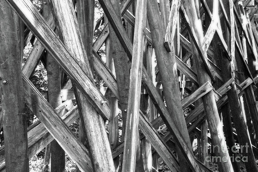 Black And White Wooden Structure Photograph by Phil Perkins