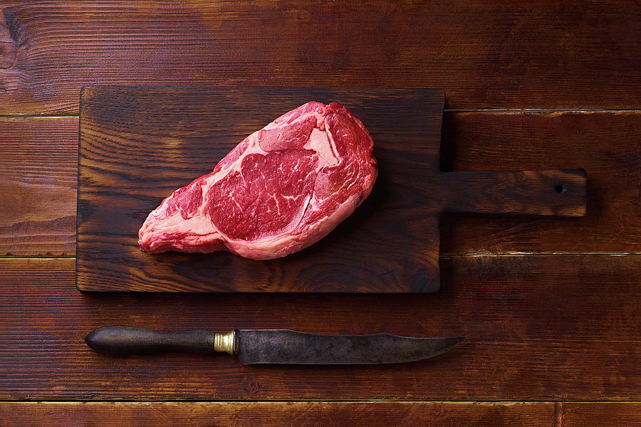 Black Angus Prime Beef Chuck Roll Steak Photograph by Asya Nurullina