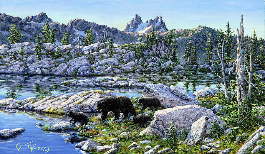 Black Bear Painting by Jeff Tift
