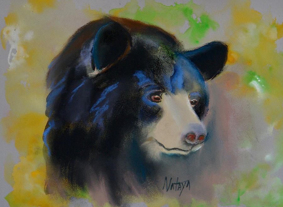 Black Bear Pastel by Nataya Crow