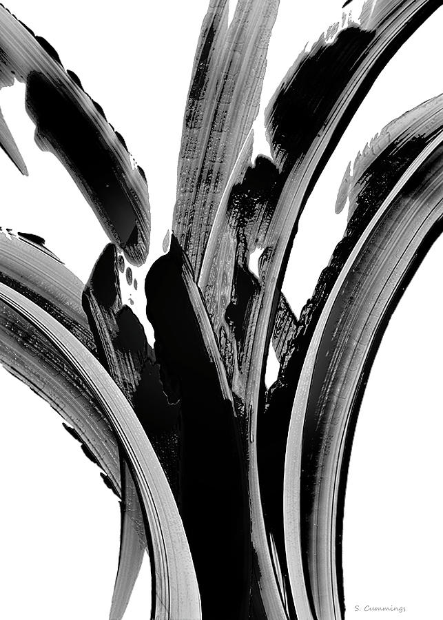 Black And White Painting - Black Beauty 51 - Sharon Cummings by Sharon Cummings