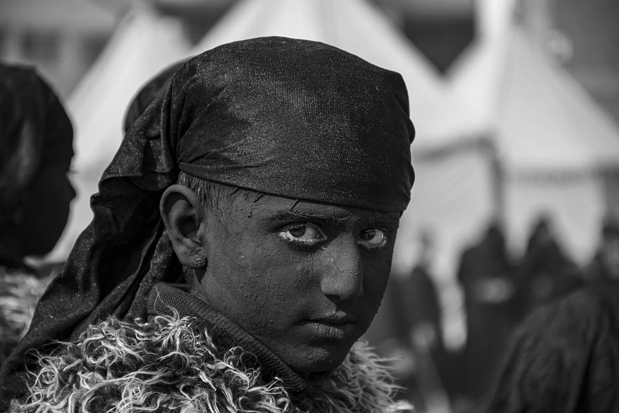 Portrait Photograph - Black Boy by Mahshad Razavi
