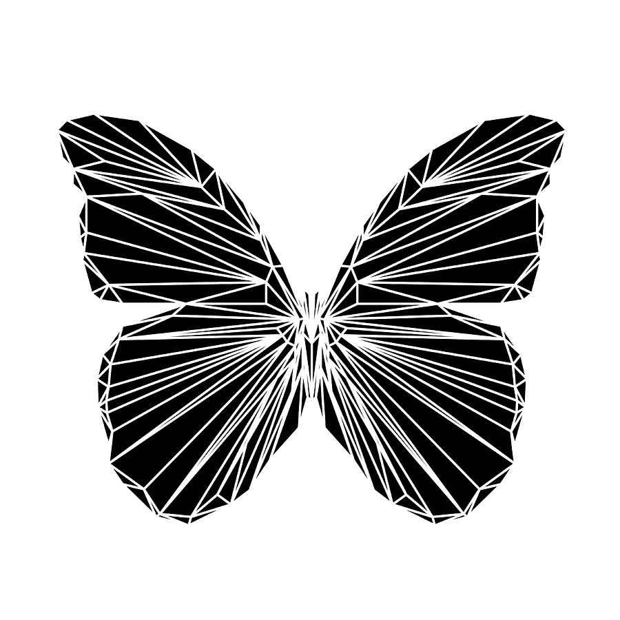 Butterfly Digital Art - Black Butterfly by Naxart Studio