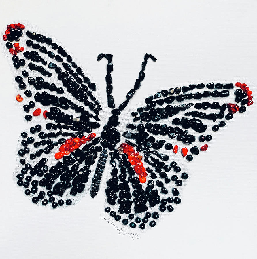 Butterfly Mixed Media - Black Butterfly by Patrice Scott Butterfly Mixed Media - Black Butterfly by Patrice Scott