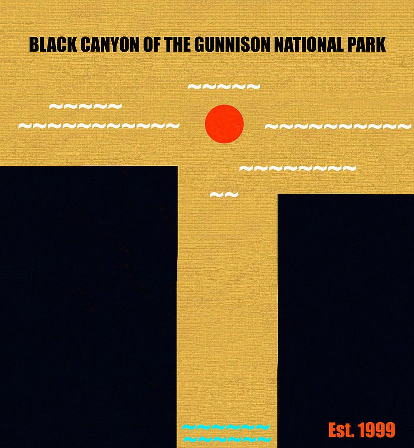 Black Canyon of the Gunnison N. P. M series Mixed Media by David Lee Thompson