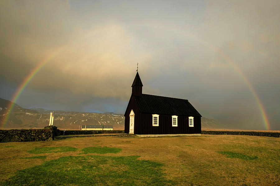Black Church Rainbow Photograph by Scott Cunningham