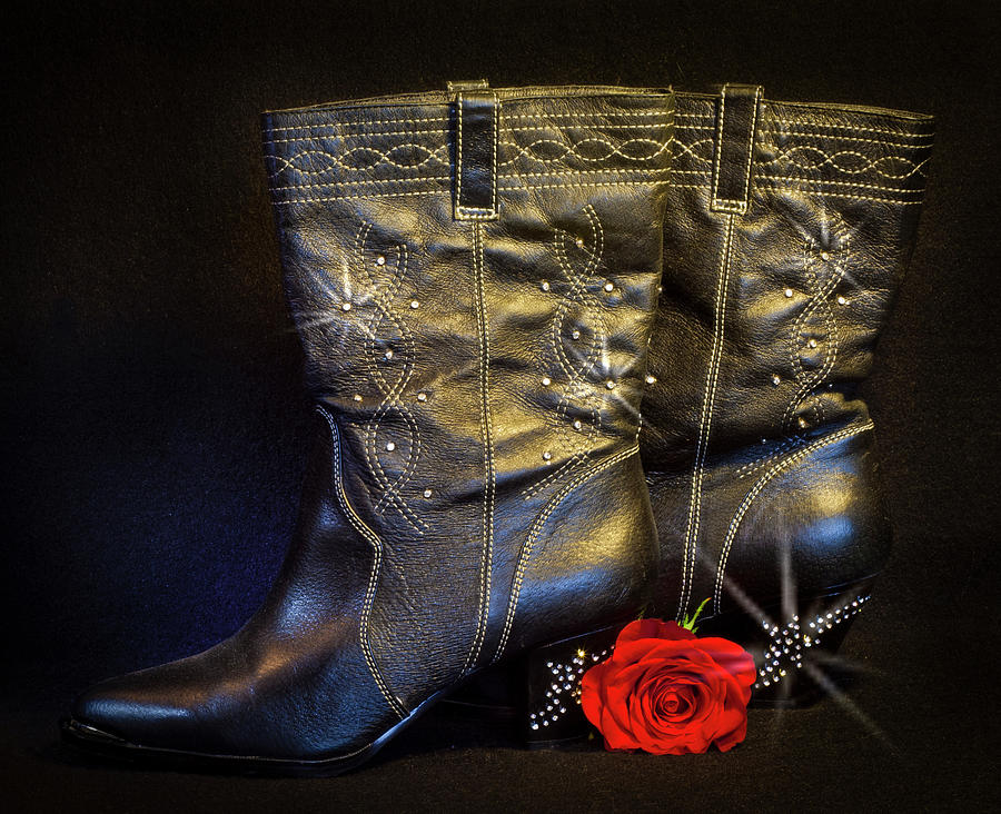 Black Cowboy Boots Photograph by Patti Deters