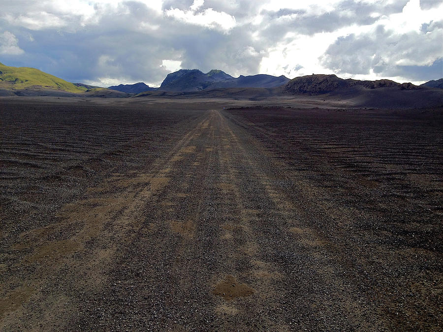 Black Dirt Road Through The Fjallabak Nature Reserve, South Iceland, Iceland, Europe Photograph by Sonia Aumiller