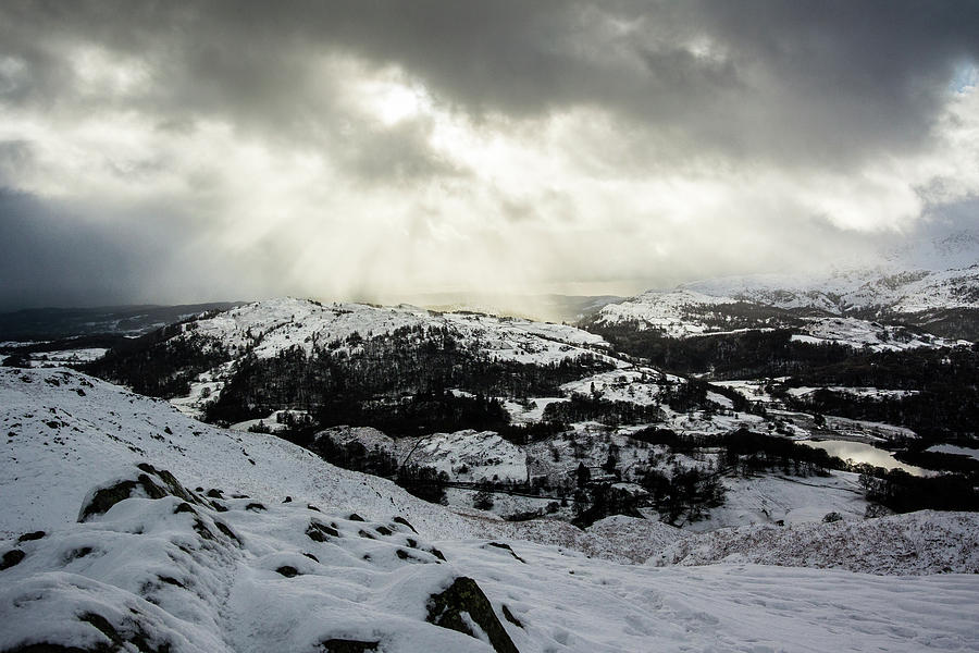 Black Fell in the Snow Photograph by Mark Hunter