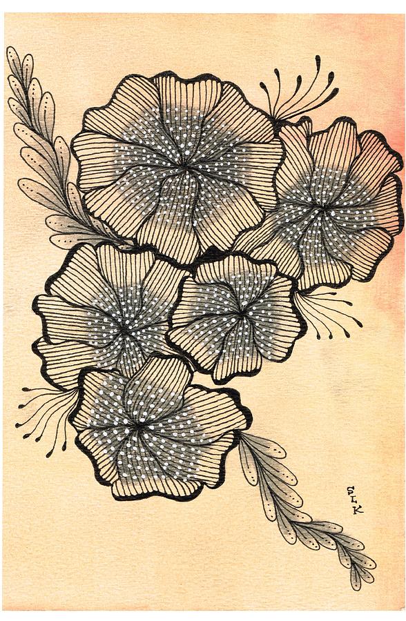 Black Flower Drawing by Stephanie Kelly Pixels