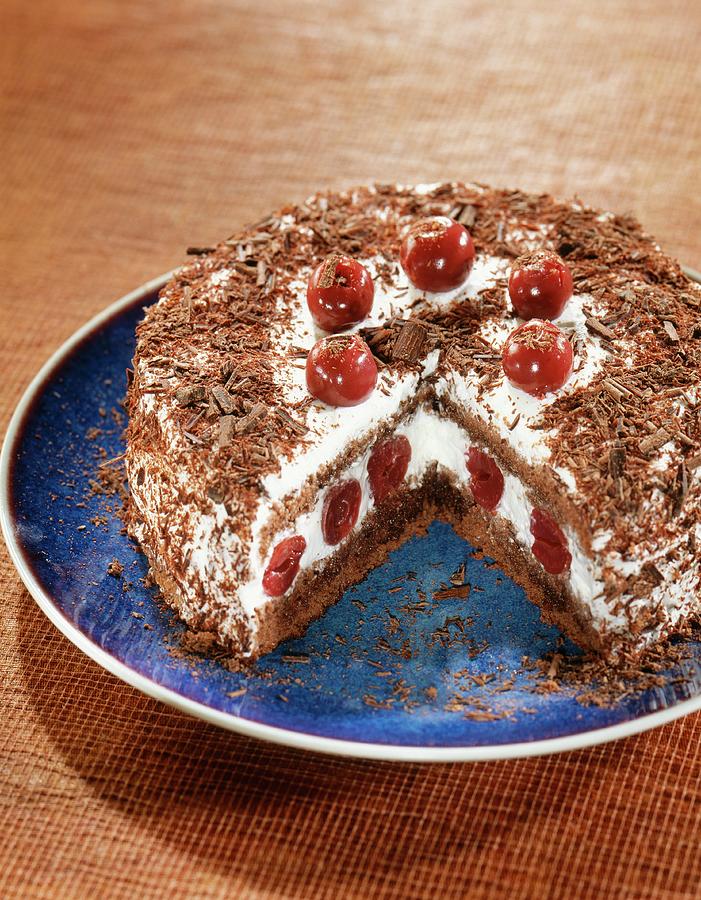 Black Forest Gateau, A Piece Removed Photograph by Leser