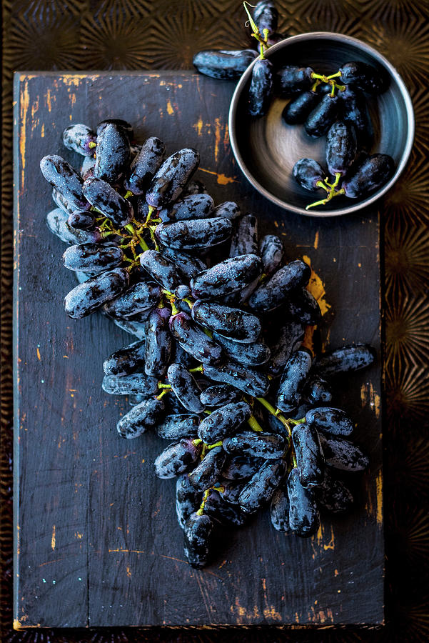 Black Grapes Photograph by Hein Van Tonder