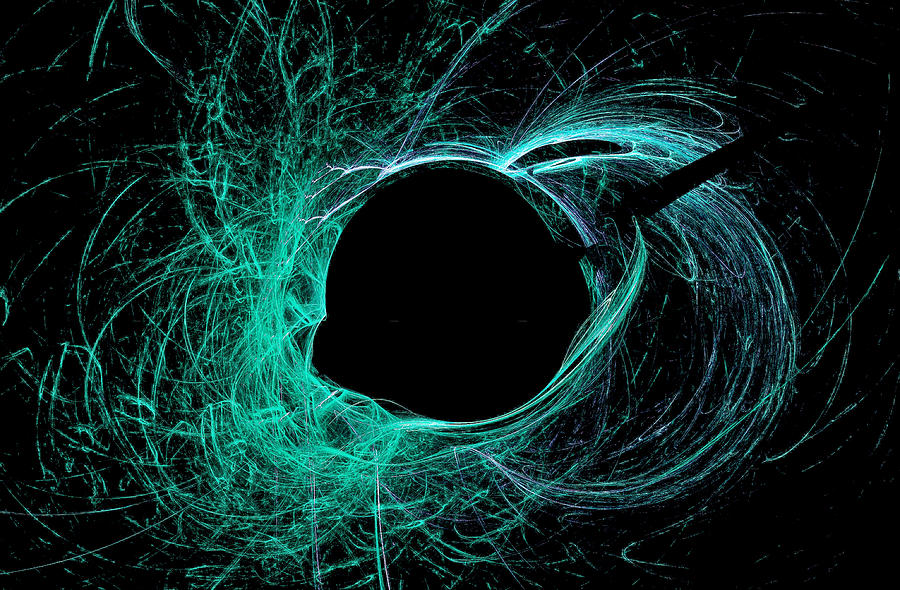 Black Hole Abstract Art Green Digital Art by Don Northup
