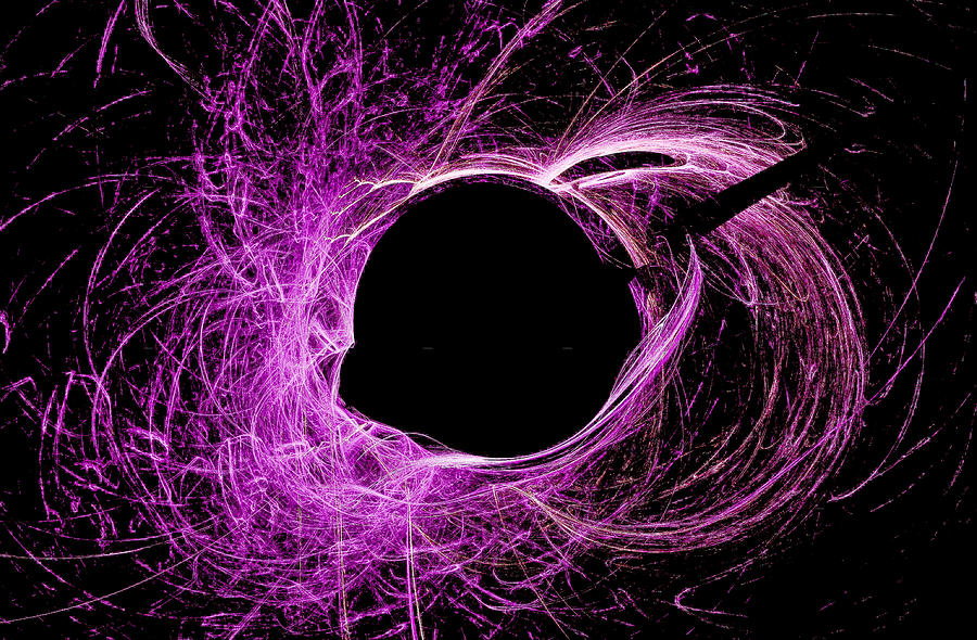 Black Hole Abstract Art Purple Digital Art by Don Northup
