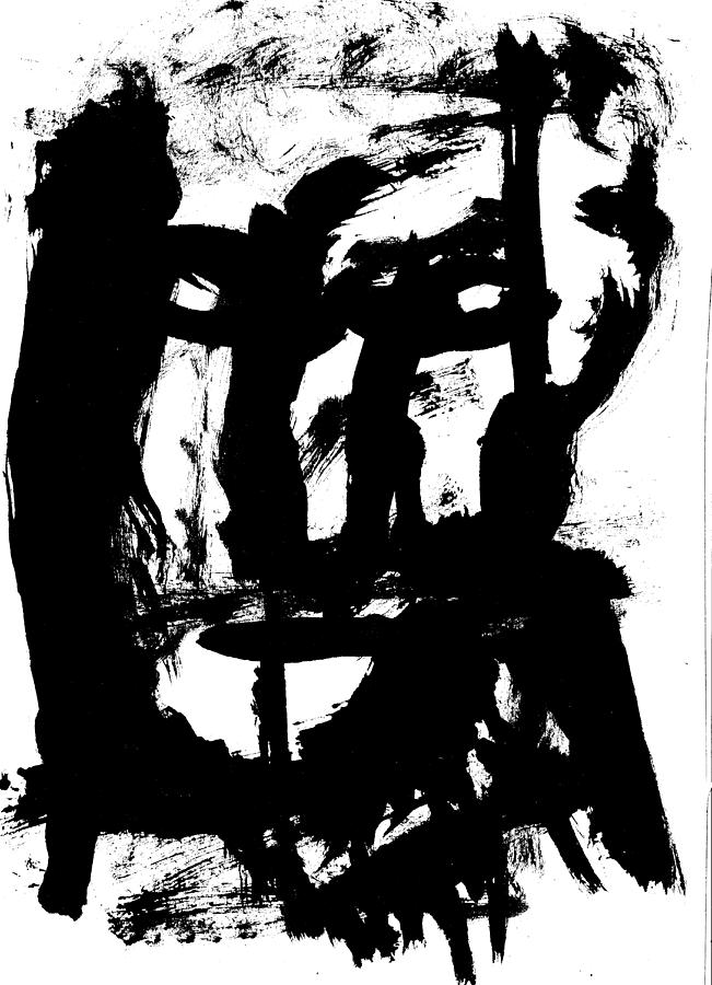 Black Ink 290319 6 Drawing by Edgeworth Johnstone