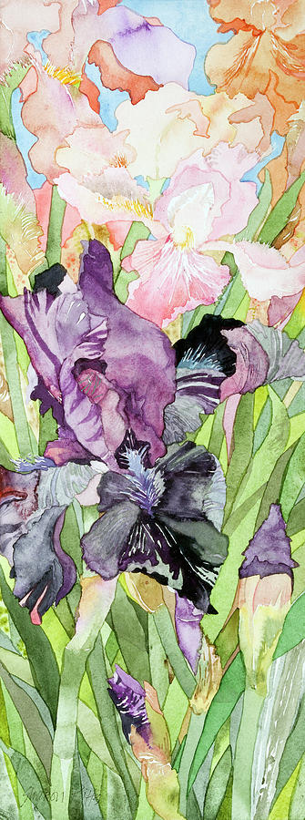 Black Iris Painting by Sharon Pitts - Fine Art America