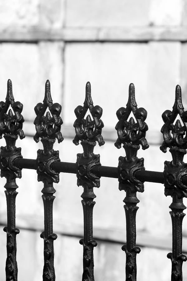 cemetery fence black and white