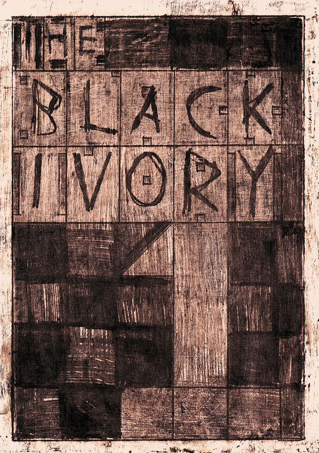 Black Ivory 1 Original Cover Design Drawing by Edgeworth Johnstone