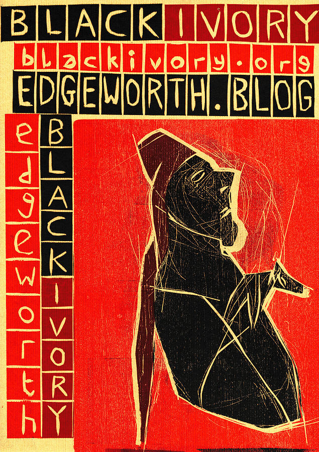 Black Ivory Man in a Hat Relief by Edgeworth Johnstone
