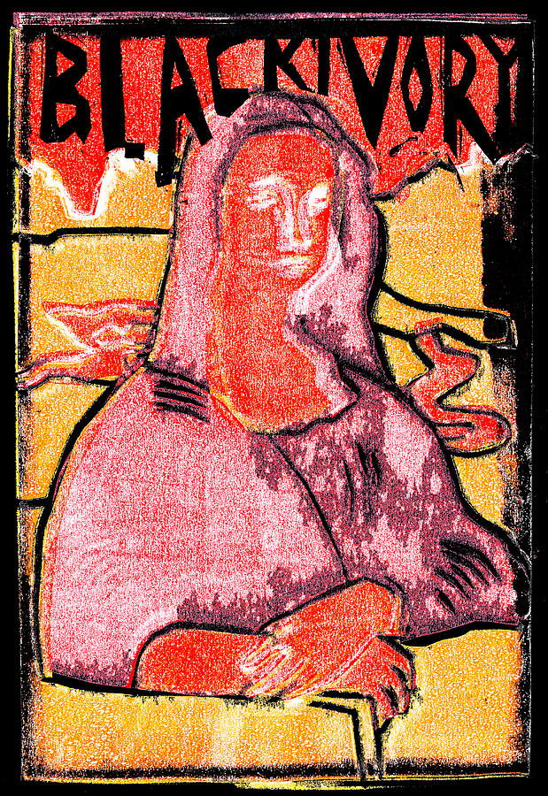 Black Ivory Mona Lisa 18 Relief by Edgeworth Johnstone