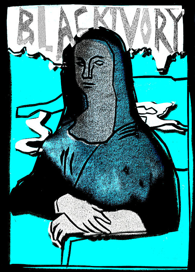 Black Ivory Mona Lisa 2 Relief by Edgeworth Johnstone