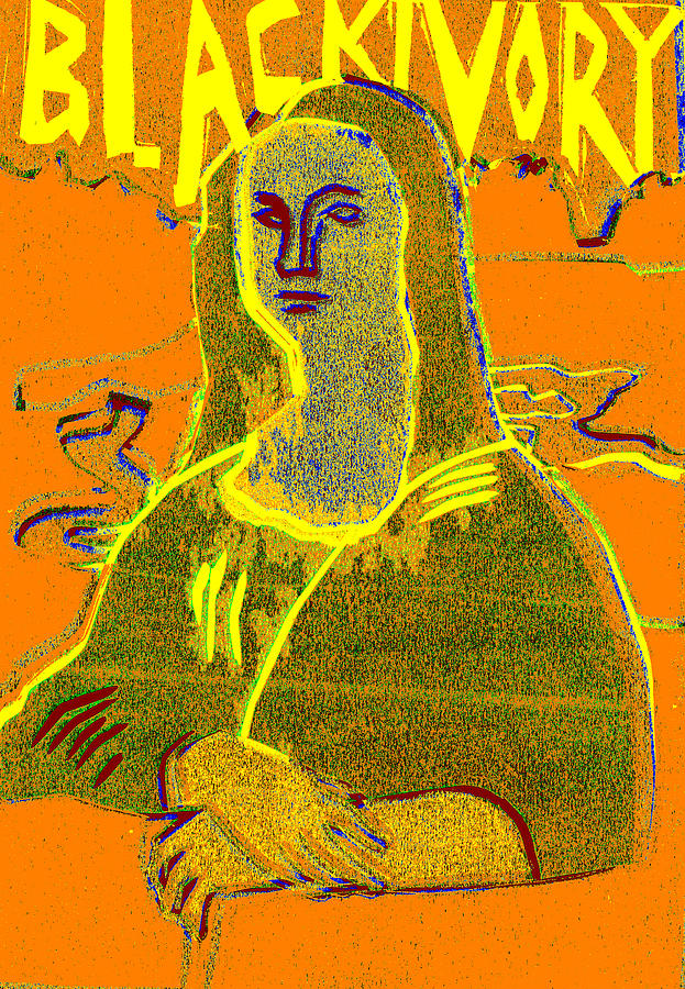 Black Ivory Mona Lisa 28 Relief by Edgeworth Johnstone