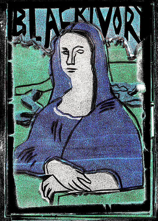 Black Ivory Mona Lisa 37 Relief by Edgeworth Johnstone