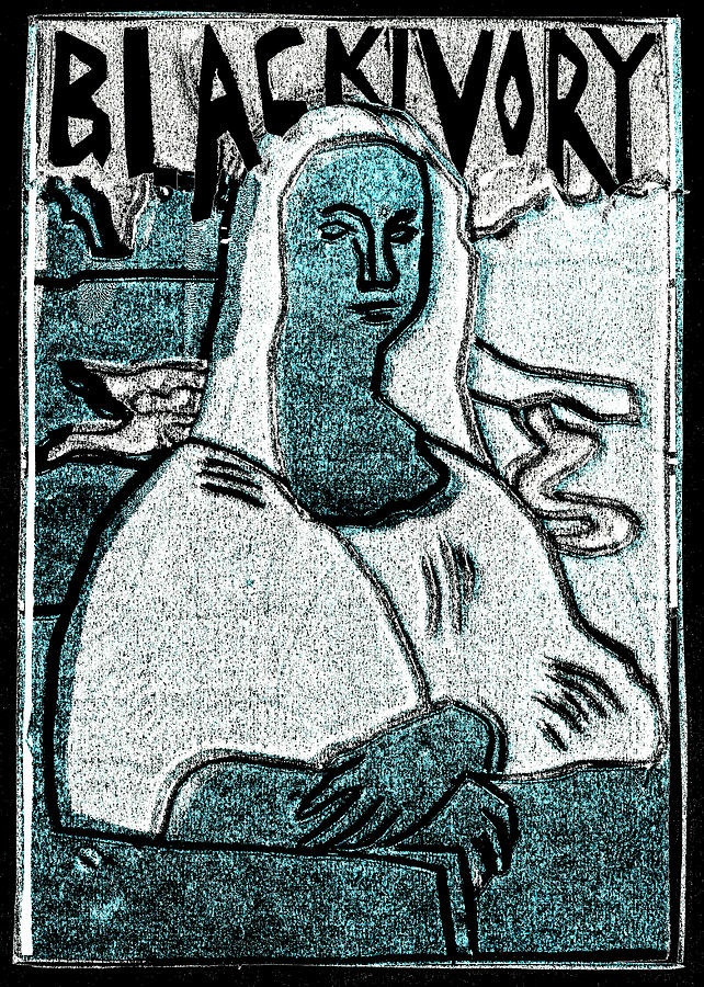 Black Ivory Mona Lisa 38 Relief by Edgeworth Johnstone