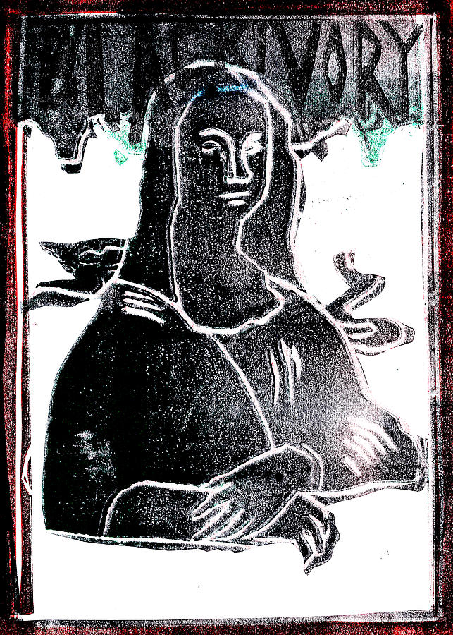 Black Ivory Mona Lisa 49 Relief by Edgeworth Johnstone