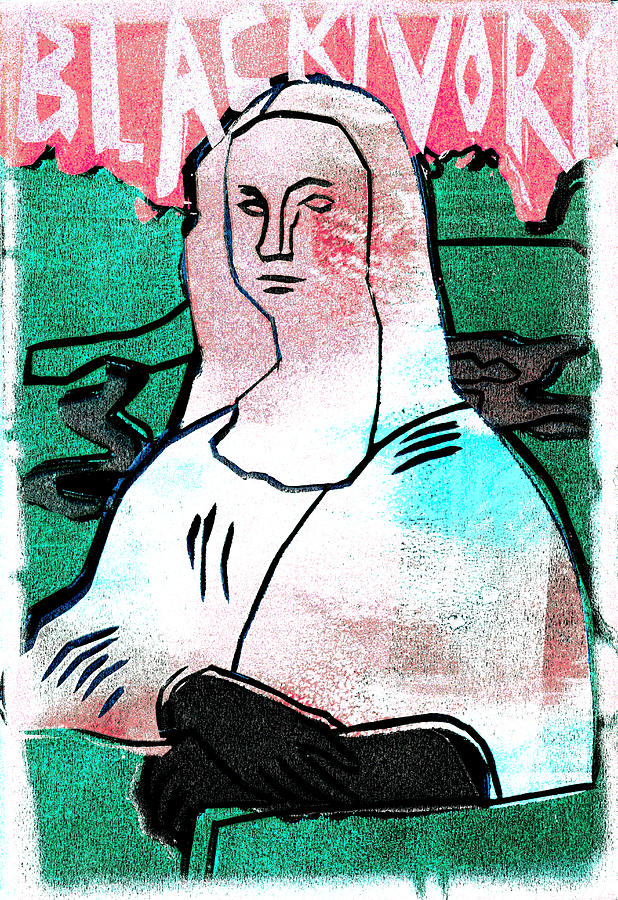 Black Ivory Mona Lisa 53 Relief by Edgeworth Johnstone