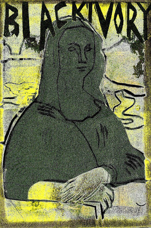 Black Ivory Mona Lisa 54 Relief by Edgeworth Johnstone