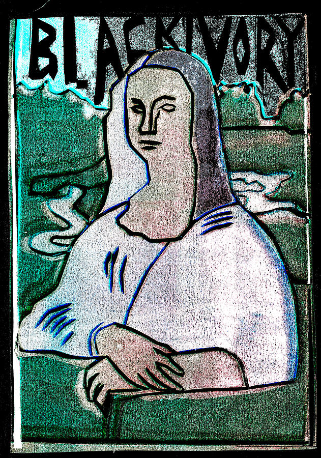 Black Ivory Mona Lisa 9 Relief by Edgeworth Johnstone