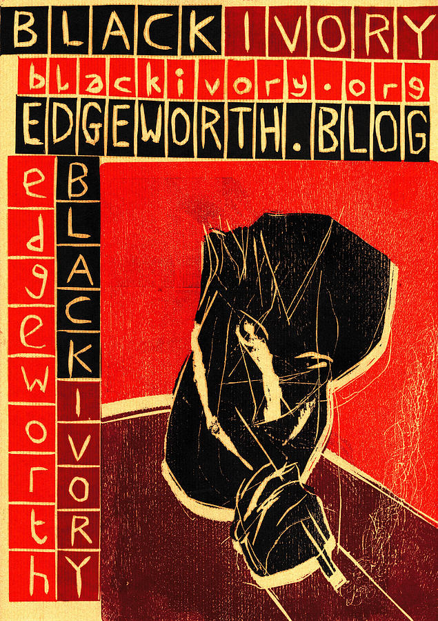Black Ivory Smoking Man Relief by Edgeworth Johnstone