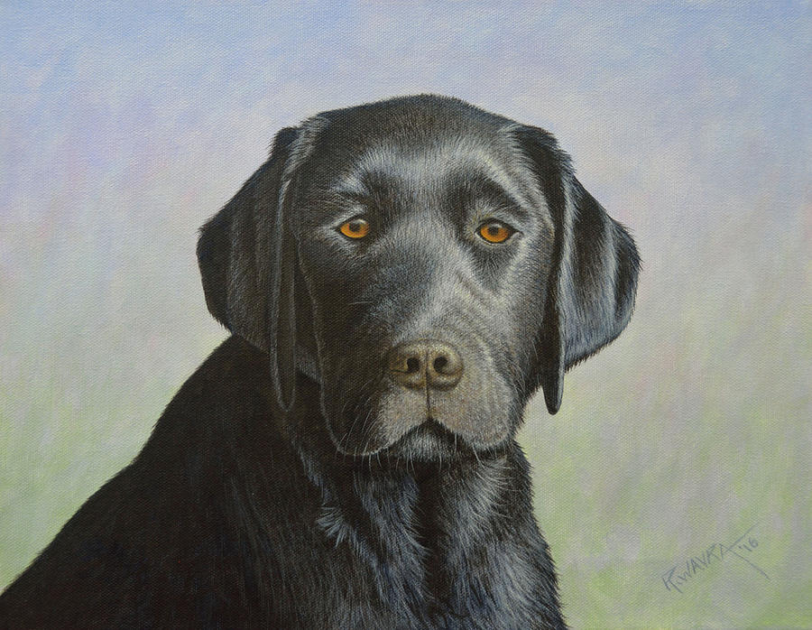 Black Labrador Retriever Painting