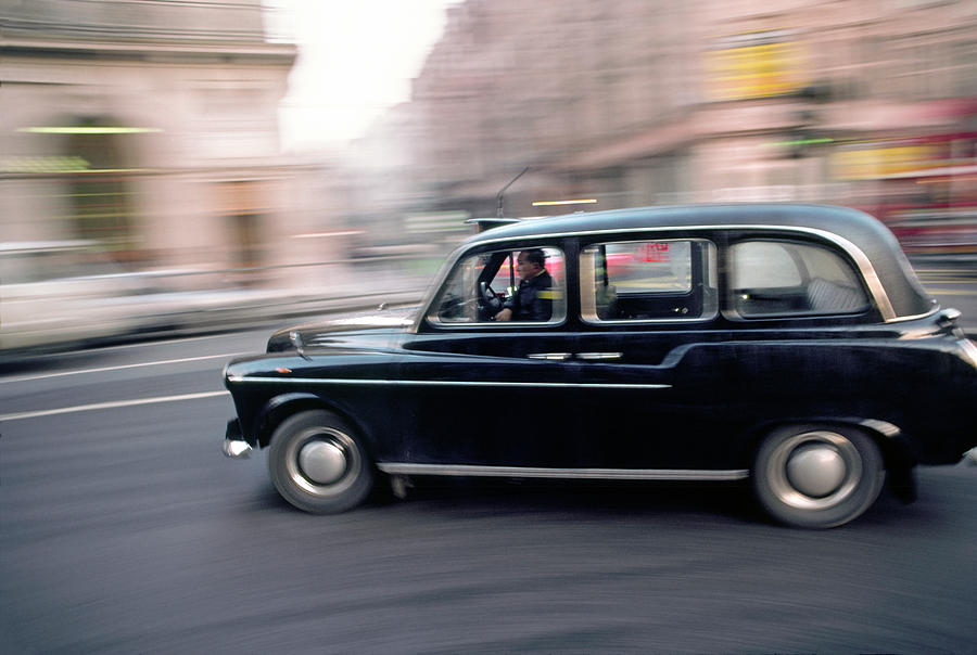 Black London taxi Photograph by David L Moore