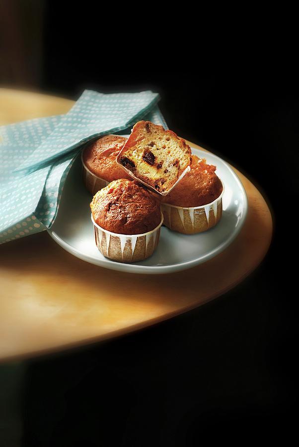Black Olive And Sun-dried Tomato Muffins Photograph by Perrin