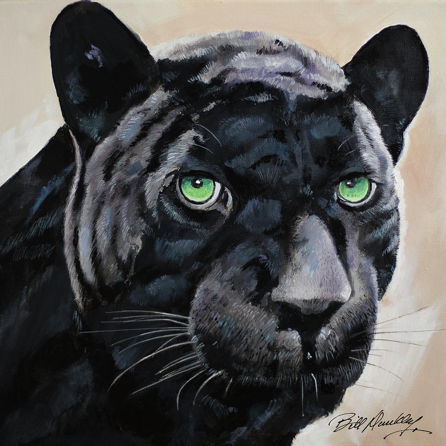 Black Panther Painting by Bill Dunkley - Pixels