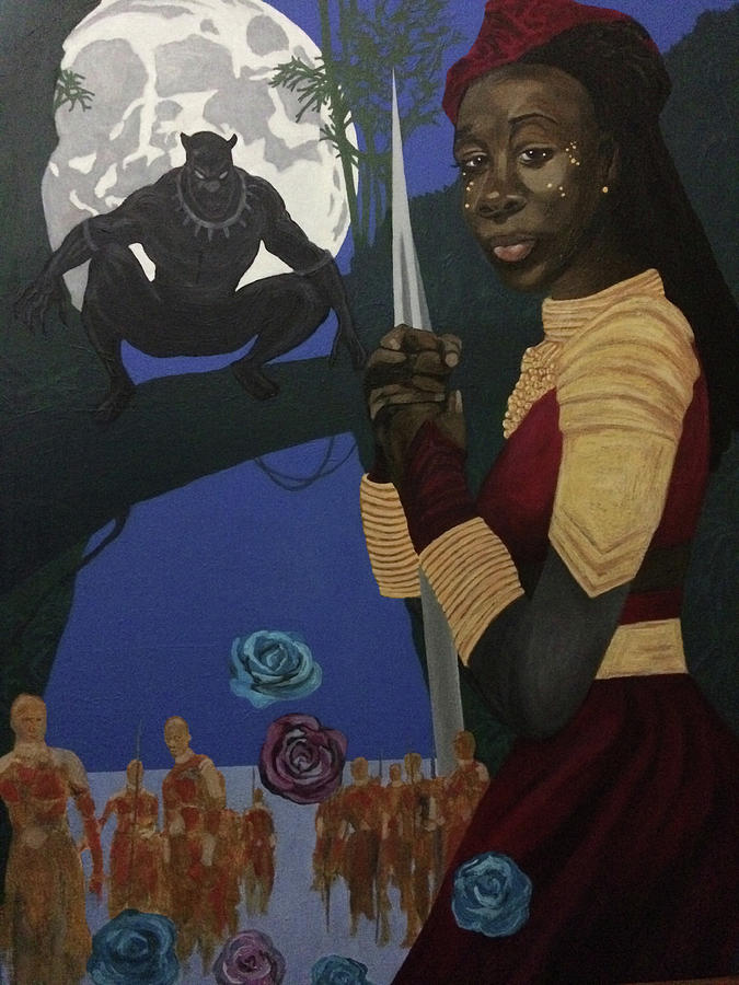 Wakanda Royal Family Oil Painting poster print Black Panther Africa Warrior