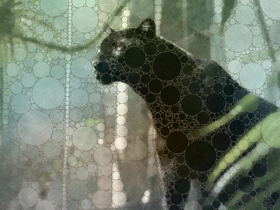 Cat Painting - Black panther by Susanna Shaposhnikova Cat Painting - Black panther by Susanna Shaposhnikova