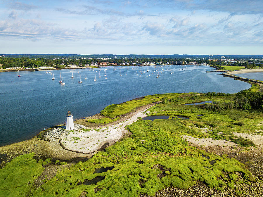 Black Rock Harbor And Lighthouse Photograph