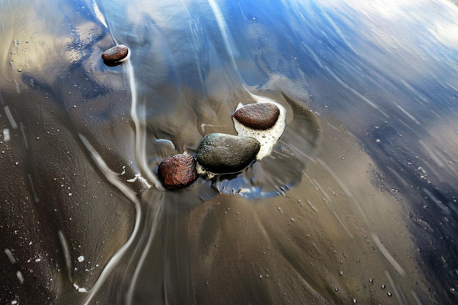 Black Sand Reflection Photograph by Christopher Johnson