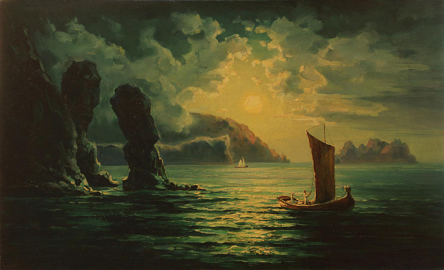 the black sea at night painting