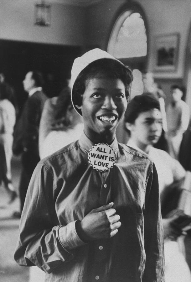 Black Student Wearing Hat & Button On Sh Photograph by Gordon Parks Black Student Wearing Hat & Button On Sh Photograph by Gordon Parks