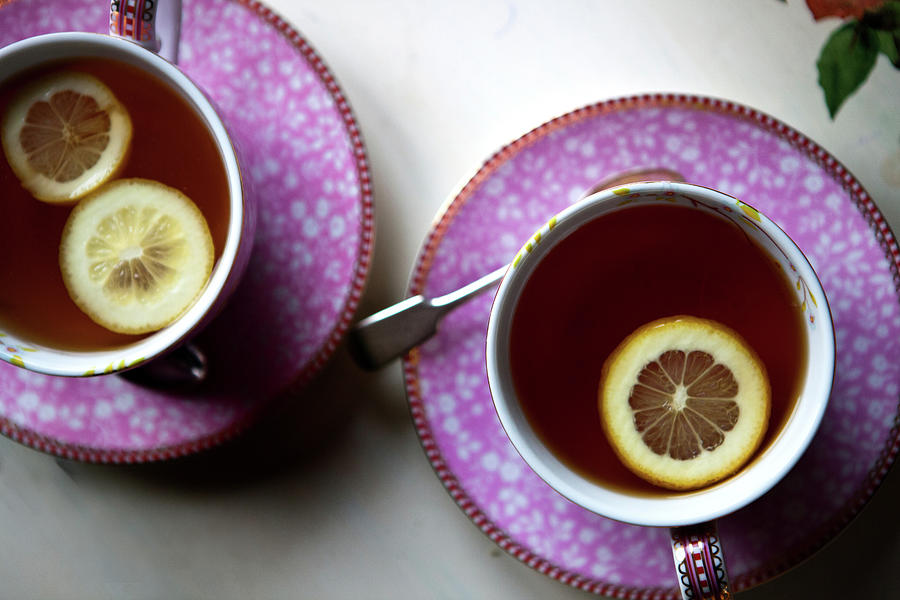 Black Tea With Lemon Photograph by Daiva Baumiliene