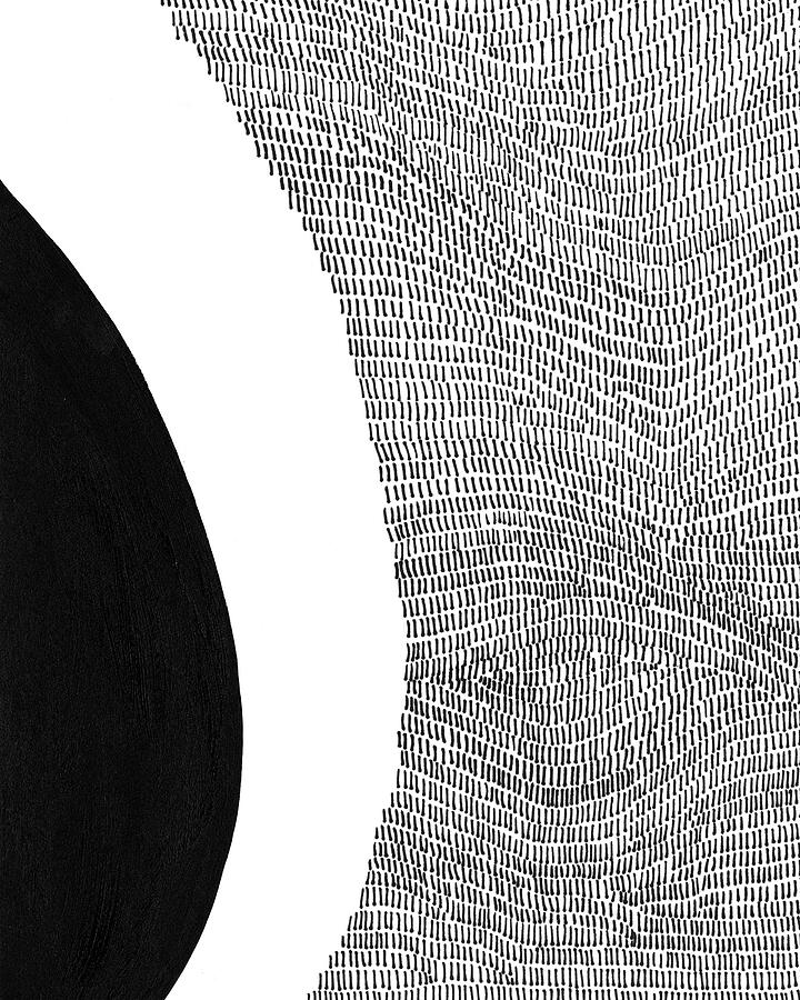 Abstract Painting - Black & White Abstract II by Regina Moore