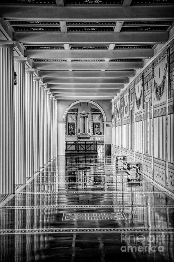 Black White Awesome Getty Architecture  Photograph by Chuck Kuhn